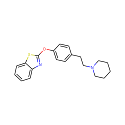 c1ccc2sc(Oc3ccc(CCN4CCCCC4)cc3)nc2c1 ZINC000040395791