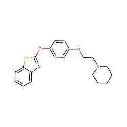 c1ccc2sc(Oc3ccc(OCCN4CCCCC4)cc3)nc2c1 ZINC000040409679