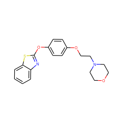 c1ccc2sc(Oc3ccc(OCCN4CCOCC4)cc3)nc2c1 ZINC000040919289