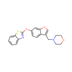 c1ccc2sc(Oc3ccc4c(CN5CCOCC5)coc4c3)nc2c1 ZINC000095593164