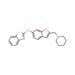 c1ccc2sc(Oc3ccc4cc(CN5CCCCC5)oc4c3)nc2c1 ZINC000095595293