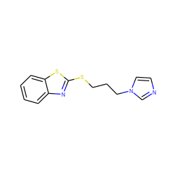 c1ccc2sc(SCCCn3ccnc3)nc2c1 ZINC000194431958