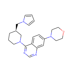 c1ccn(C[C@@H]2CCCN(c3ncnc4cc(N5CCOCC5)ccc34)C2)c1 ZINC000199420094