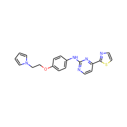 c1ccn(CCOc2ccc(Nc3nccc(-c4nccs4)n3)cc2)c1 ZINC000040898765