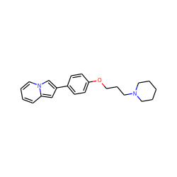 c1ccn2cc(-c3ccc(OCCCN4CCCCC4)cc3)cc2c1 ZINC000001909663