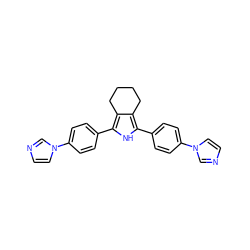 c1cn(-c2ccc(-c3[nH]c(-c4ccc(-n5ccnc5)cc4)c4c3CCCC4)cc2)cn1 ZINC000013835373