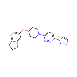 c1cn(-c2ccc(N3CCC(Oc4ccc5c(c4)CCC5)CC3)nn2)cn1 ZINC000045384517