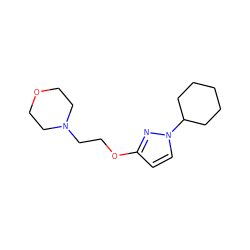 c1cn(C2CCCCC2)nc1OCCN1CCOCC1 ZINC000095553872