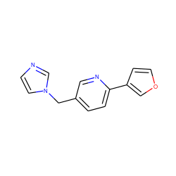 c1cn(Cc2ccc(-c3ccoc3)nc2)cn1 ZINC000084604699