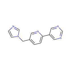 c1cn(Cc2ccc(-c3cncnc3)nc2)cn1 ZINC000084603811