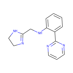 c1cnc(-c2ccccc2NCC2=NCCN2)nc1 ZINC000013438392