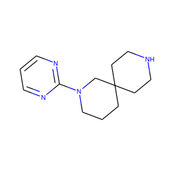 c1cnc(N2CCCC3(CCNCC3)C2)nc1 ZINC000003955775