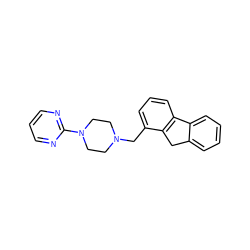 c1cnc(N2CCN(Cc3cccc4c3Cc3ccccc3-4)CC2)nc1 ZINC000026173407