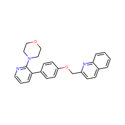 c1cnc(N2CCOCC2)c(-c2ccc(OCc3ccc4ccccc4n3)cc2)c1 ZINC000095578149