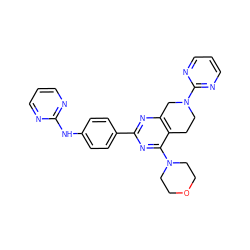 c1cnc(Nc2ccc(-c3nc4c(c(N5CCOCC5)n3)CCN(c3ncccn3)C4)cc2)nc1 ZINC000095591965