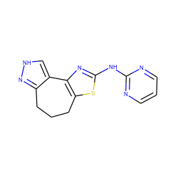 c1cnc(Nc2nc3c(s2)CCCc2n[nH]cc2-3)nc1 ZINC000072120121