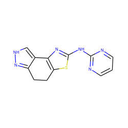 c1cnc(Nc2nc3c(s2)CCc2n[nH]cc2-3)nc1 ZINC000072114741