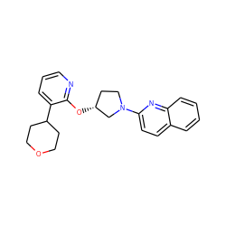 c1cnc(O[C@@H]2CCN(c3ccc4ccccc4n3)C2)c(C2CCOCC2)c1 ZINC000096168978