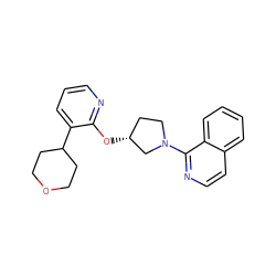 c1cnc(O[C@@H]2CCN(c3nccc4ccccc34)C2)c(C2CCOCC2)c1 ZINC000096168980