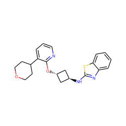 c1cnc(O[C@H]2C[C@H](Nc3nc4ccccc4s3)C2)c(C2CCOCC2)c1 ZINC000144483248