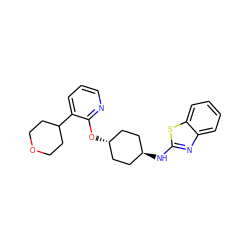 c1cnc(O[C@H]2CC[C@H](Nc3nc4ccccc4s3)CC2)c(C2CCOCC2)c1 ZINC000261148804