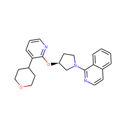 c1cnc(O[C@H]2CCN(c3nccc4ccccc34)C2)c(C2CCOCC2)c1 ZINC000096168976