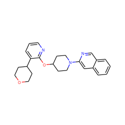 c1cnc(OC2CCN(c3cc4ccccc4cn3)CC2)c(C2CCOCC2)c1 ZINC000096168971