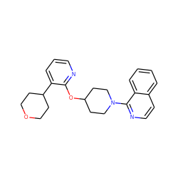 c1cnc(OC2CCN(c3nccc4ccccc34)CC2)c(C2CCOCC2)c1 ZINC000096168970