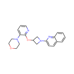 c1cnc(OC2CN(c3ccc4ccccc4n3)C2)c(N2CCOCC2)c1 ZINC000096168886