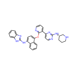 c1cnc(Oc2ccc(Nc3nc4ccccc4[nH]3)c3ccccc23)c(-c2ccnc(N[C@H]3CCCNC3)n2)c1 ZINC000299823462