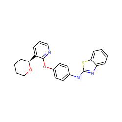 c1cnc(Oc2ccc(Nc3nc4ccccc4s3)cc2)c([C@@H]2CCCCO2)c1 ZINC000143880029