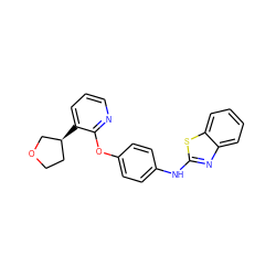 c1cnc(Oc2ccc(Nc3nc4ccccc4s3)cc2)c([C@H]2CCOC2)c1 ZINC000139292336