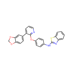 c1cnc(Oc2ccc(Nc3nc4ccccc4s3)cc2)c(-c2ccc3c(c2)OCO3)c1 ZINC000139439685