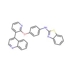 c1cnc(Oc2ccc(Nc3nc4ccccc4s3)cc2)c(-c2ccnc3ccccc23)c1 ZINC000144528221