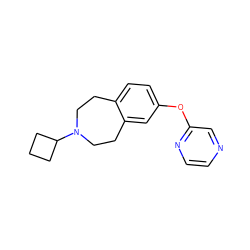 c1cnc(Oc2ccc3c(c2)CCN(C2CCC2)CC3)cn1 ZINC000103240275