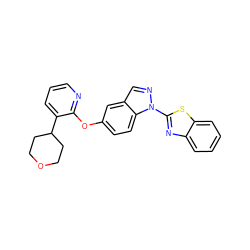 c1cnc(Oc2ccc3c(cnn3-c3nc4ccccc4s3)c2)c(C2CCOCC2)c1 ZINC000144202271