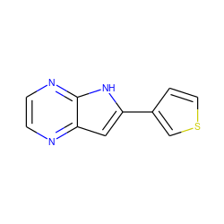 c1cnc2[nH]c(-c3ccsc3)cc2n1 ZINC000100825745