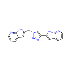 c1cnc2[nH]c(Cn3cc(-c4cc5cccnc5[nH]4)nn3)cc2c1 ZINC000653796561