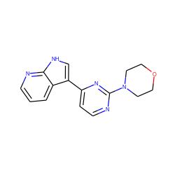 c1cnc2[nH]cc(-c3ccnc(N4CCOCC4)n3)c2c1 ZINC001242860843