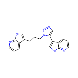 c1cnc2[nH]cc(CCCn3nncc3-c3c[nH]c4ncccc34)c2c1 ZINC000653799456