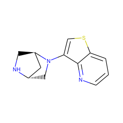 c1cnc2c(N3C[C@H]4C[C@H]3CN4)csc2c1 ZINC000195196283