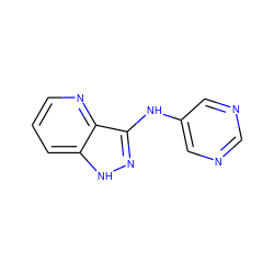 c1cnc2c(Nc3cncnc3)n[nH]c2c1 ZINC000166962304