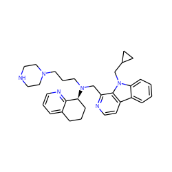 c1cnc2c(c1)CCC[C@@H]2N(CCCN1CCNCC1)Cc1nccc2c3ccccc3n(CC3CC3)c12 ZINC000200684528