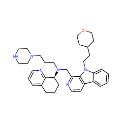 c1cnc2c(c1)CCC[C@@H]2N(CCCN1CCNCC1)Cc1nccc2c3ccccc3n(CCC3CCOCC3)c12 ZINC000200693704