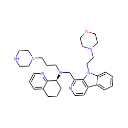 c1cnc2c(c1)CCC[C@@H]2N(CCCN1CCNCC1)Cc1nccc2c3ccccc3n(CCN3CCOCC3)c12 ZINC000200691248