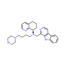 c1cnc2c(c1)CCC[C@H]2N(CCCCN1CCNCC1)Cc1nccc2c1[nH]c1ccccc12 ZINC000208472965