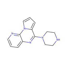 c1cnc2c(c1)nc(N1CCNCC1)c1cccn12 ZINC000000019264