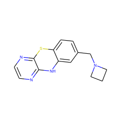 c1cnc2c(n1)Nc1cc(CN3CCC3)ccc1S2 ZINC000135812554