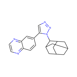 c1cnc2cc(-c3cnnn3C3C4CC5CC(C4)CC3C5)ccc2n1 ZINC000073222857