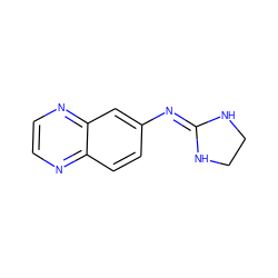 c1cnc2cc(N=C3NCCN3)ccc2n1 ZINC000000014042